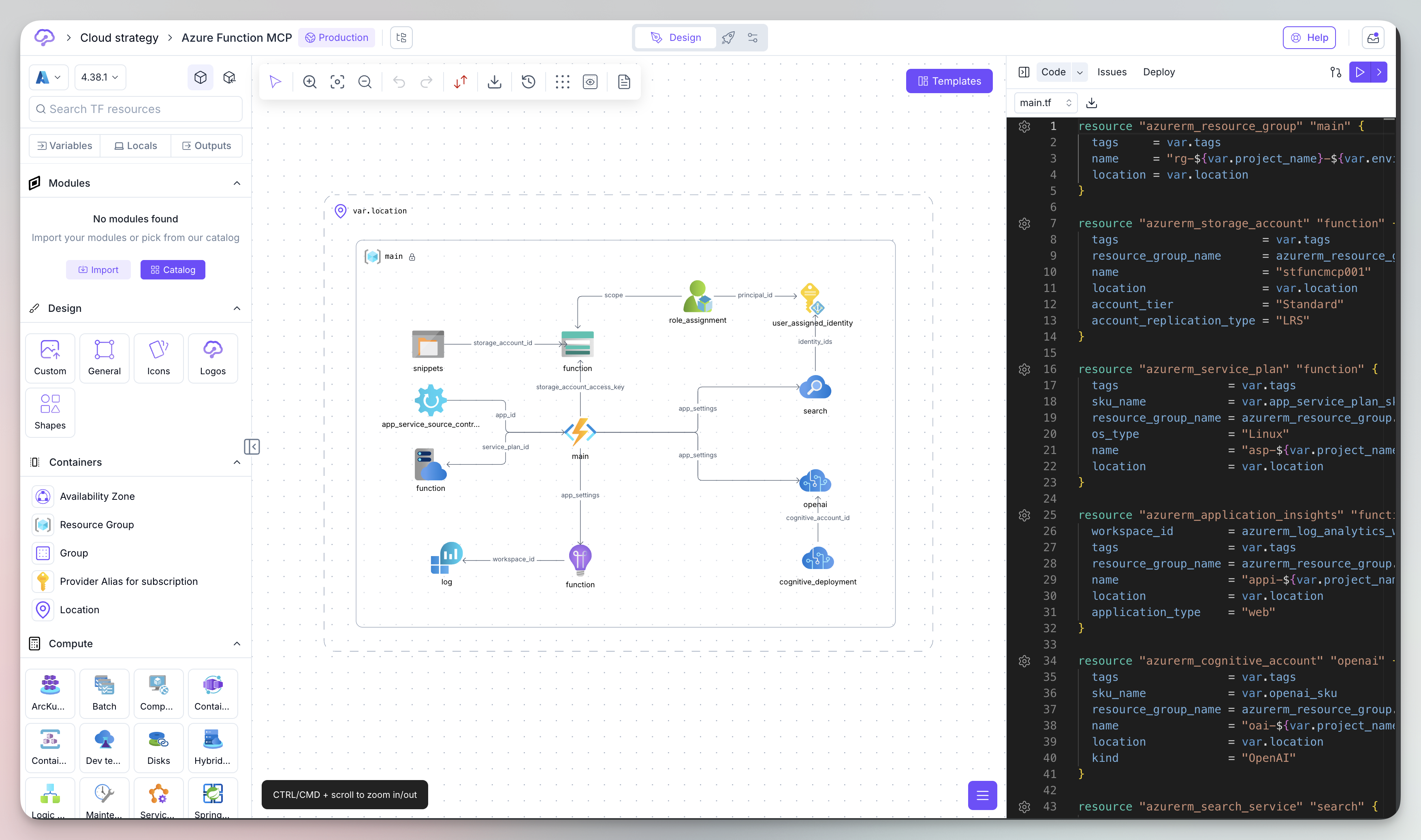 Brainboard - AI Terraform diagrammer for Azure