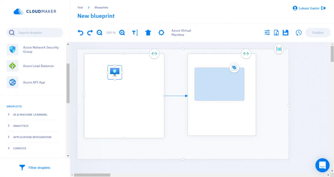 Azure infrastructure in Cloudmaker
